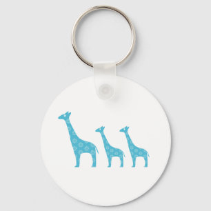 Porte-clés Giraffes debout (bleu)