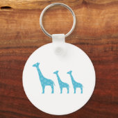 Porte-clés Giraffes debout (bleu) (Recto)