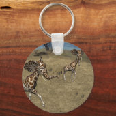 Porte-clés Giraffes d'éléphants mignons (Recto)