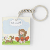 Porte-clés Girl And Dog Best Friends (Dos)