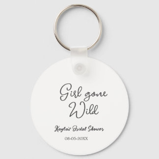 Porte-clés Girl gone wild bridal shower name date simple mini