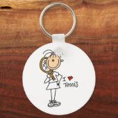 Porte-clés Girl I Love Tennis (Recto)