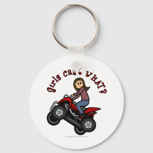 Porte-clés Girl on Red Four Wheeler