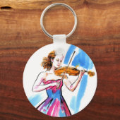 Porte-clés Girl playing the violin (Recto)