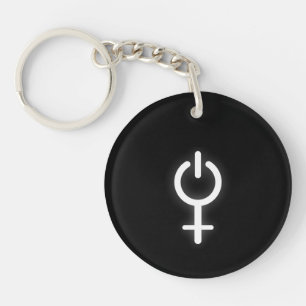 Porte-clés Girl Power Electronic Symbole pour Gamer Female Si