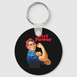 Porte-clés Girl Power T Shirt Feminist Roar Résiste Non