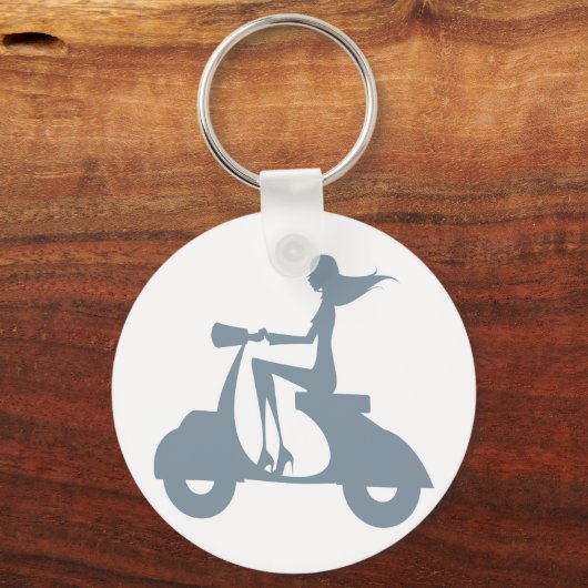 Porte-clés Girl Scooter periwinkle (Recto)