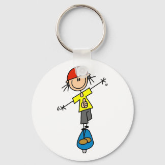 Porte-clés Girl Skateboarder Tshirts et cadeaux