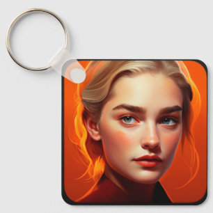 Porte-clés Girl with blue eyes