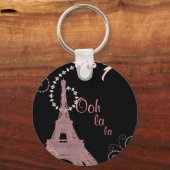 Porte-clés girly chic retro mode paris eiffel tower (Recto)