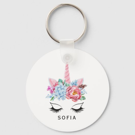Porte-clés Girly Unicorn (Recto)
