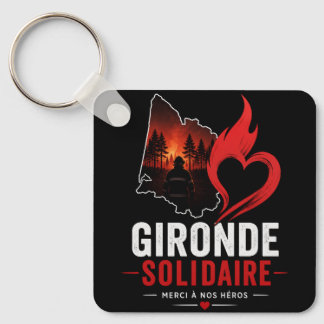 Porte-clés Gironde Solidaire-Hommage aux Pompiers- porte clés
