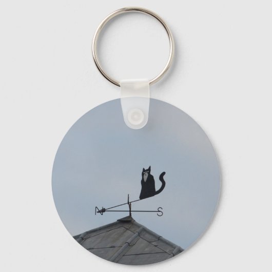 Porte-clés Girouette Chat Noir (Recto)