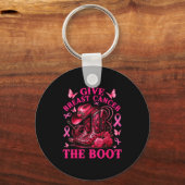 Porte-clés Give Breast Cancer The Boot Cowgirl Cancer Awarene (Recto)