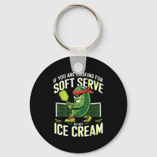 Porte-clés Glace à la crème molle de pickleball pour hommes f