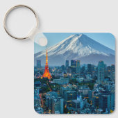 Porte-clés Glace et neige | Mt. Fuji et Tokyo Skyline (Recto)