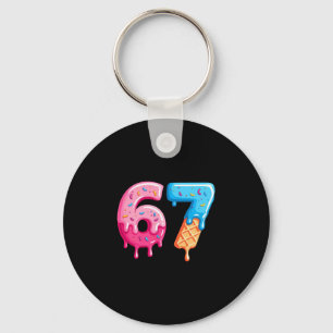 Porte-clés Glace Six Sept Dégoulinante Mème Cool 67 Numéro Dr