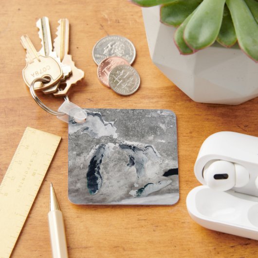 Porte-clés Glace Sur Les Grands Lacs, États-Unis. (Bureau)