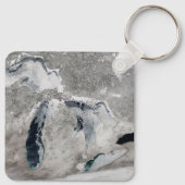 Porte-clés Glace Sur Les Grands Lacs, États-Unis. (Dos)