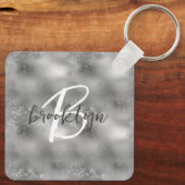 Porte-clés Glam Silver Paillettes Monogramme  (Verso)