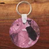 Porte-clés Glamorous Unicorn Cat Under Sparkling City         (Verso)
