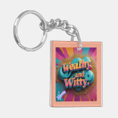 Porte-clés "Glamour doré et gigles" (Devant gauche)