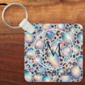 Porte-clés glamour imprimé léopard Opale pour fill (Recto)