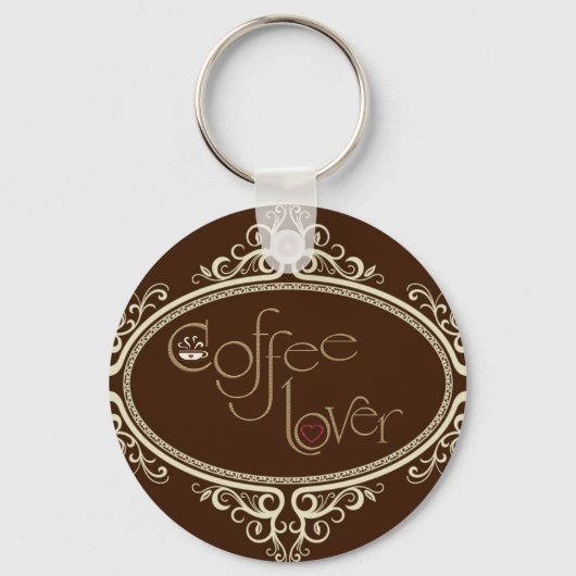 Porte-clés glamour Louveur de café (Recto)
