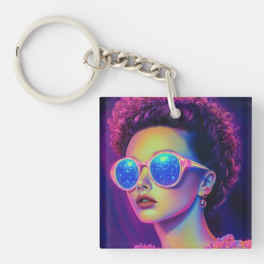 Porte-clés Glamour Neon Galaxy (Devant)