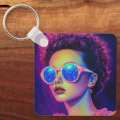 Porte-clés Glamour Neon Galaxy (Recto)