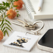 Porte-clés 🍾 🎉 Glamour Nouvel An Plaques de Soirée 🥂 ✨ (Devant Droit)