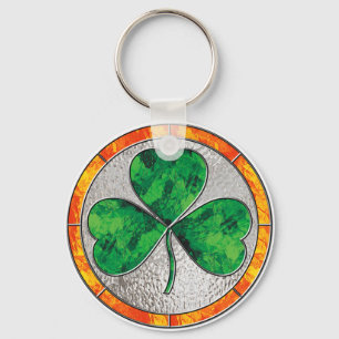 Porte-clés Glass Shamrock