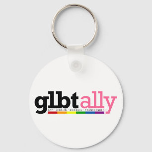 Porte-clés GLBT Ally Porte - clé blanc