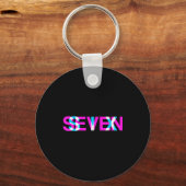 Porte-clés Glitch Optical Illusion Six Seven 6 7 Meme Gen Alp (Recto)