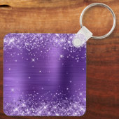 Porte-clés Glitter Améthyste Huile Fancy Monogramme (Verso)