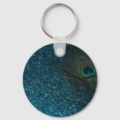Porte-clés Glitter Aqua Peacock (Recto)