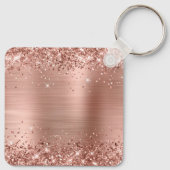 Porte-clés Glitter Rose Or huile Fancy Monogramme (Dos)