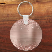 Porte-clés Glitter Rose Or huile Fancy Monogramme (Verso)