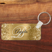 Porte-clés Glitterie or huile Fancy Monogramme (Recto)