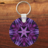 Porte-clés Glitterie Purple Kaleidoscope Coeurs Gradient (Recto)