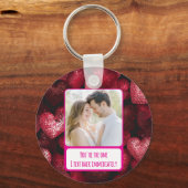 Porte-clés Glittery Love I Text Back Immédiatement (Recto)