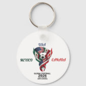 Porte-clés Global Football 2026 Keychain| Mexico USA Canada (Recto)
