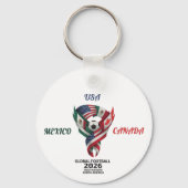 Porte-clés Global Football 2026 Keychain| Mexico USA Canada (Verso)