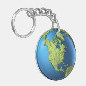 Porte-clés Globe 3d d'isolement sur le blanc. L'Amérique du (Devant gauche)