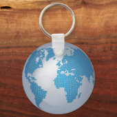Porte-clés Globe bleu et gris (Recto)