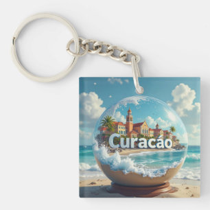 Porte-clés globe de plage de Curaçao