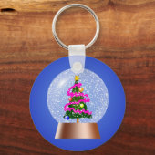 Porte-clés Globe des neiges de l'arbre de Noël (Recto)