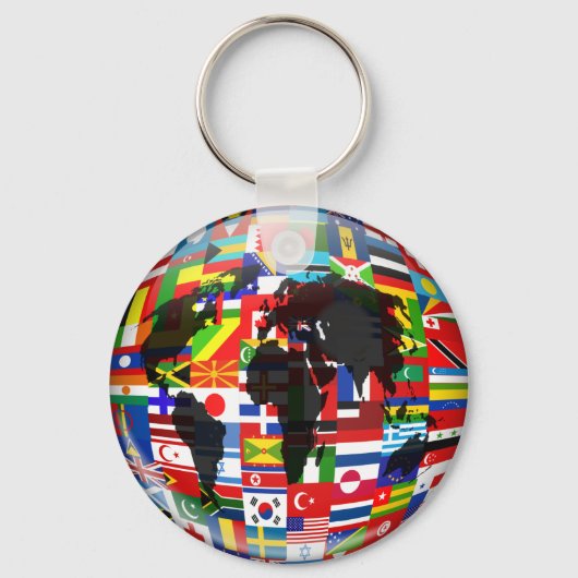 Porte-clés Globe du drapeau (Recto)