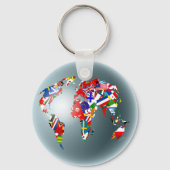 Porte-clés Globe du drapeau (Recto)