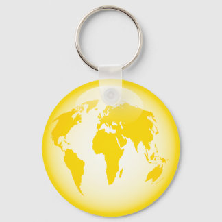 Porte-clés Globe jaune brillant